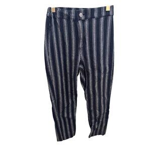 Brandi Melville Black & White Striped Cotton Pants
